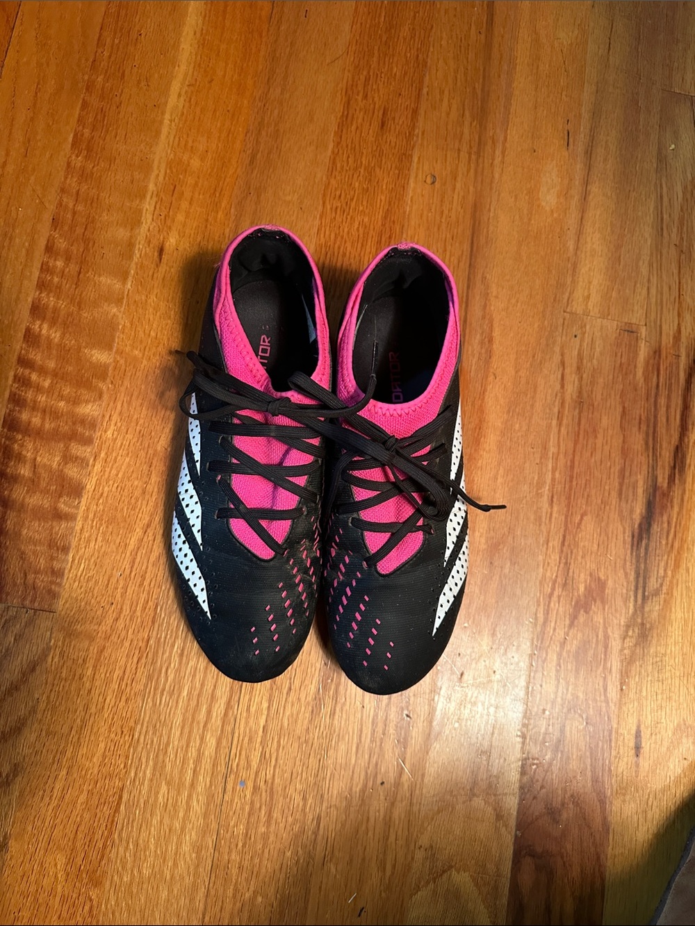 Kid’s Black and Pink Soccer Cleats